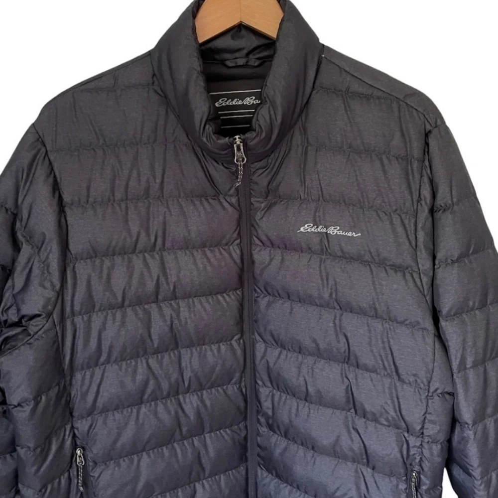 Eddie Bauer Gray Packable Down Puffer Coat XL - Picture 2 of 6